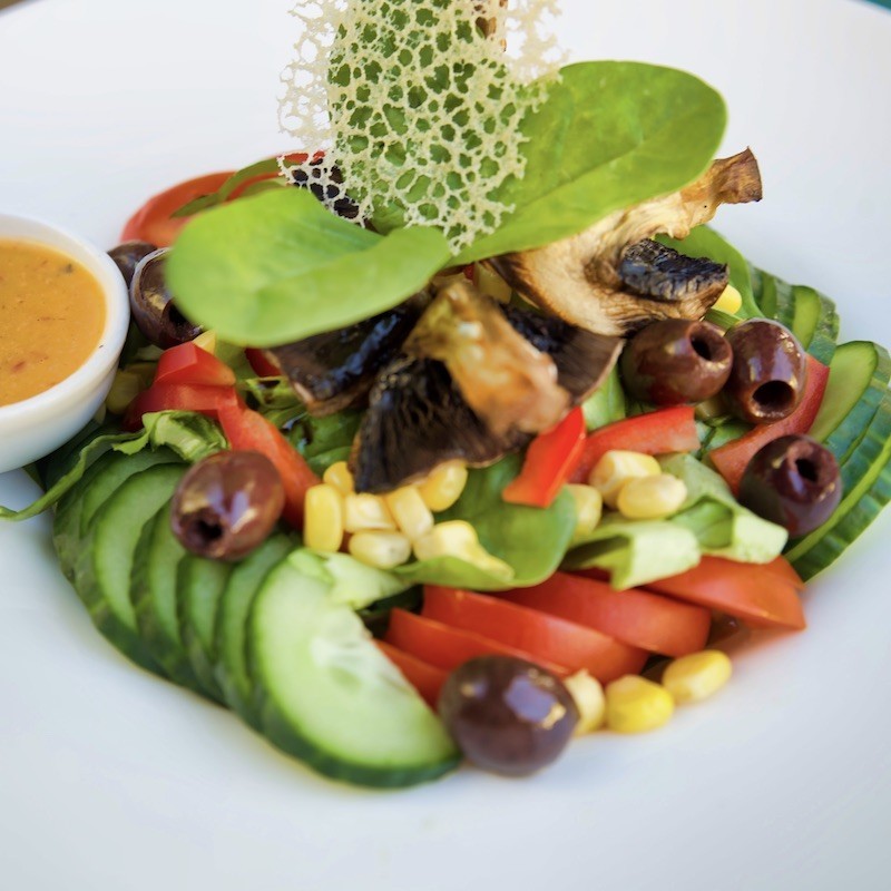 Vegan salad with roasted...
