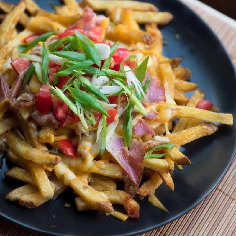 Bacon and cheese fries (500 g)